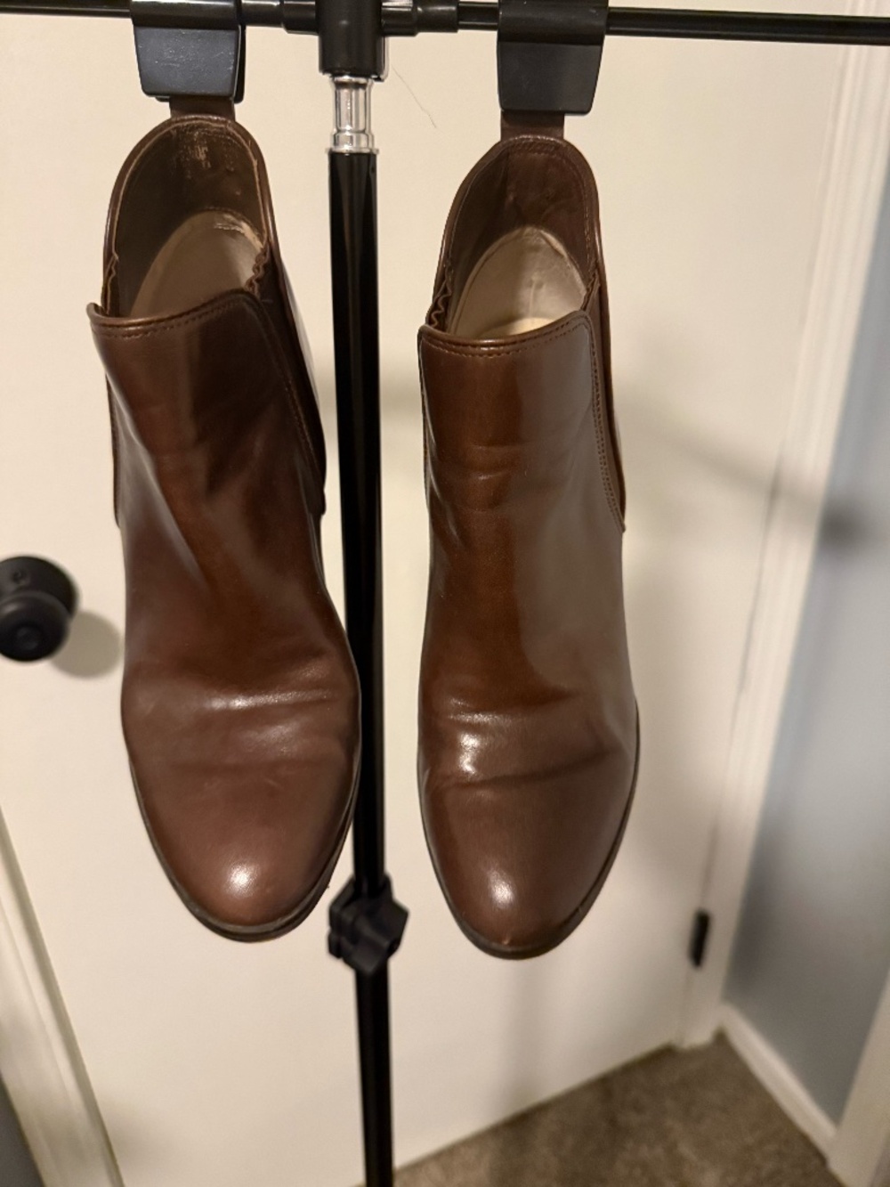 Michael Kors Brown Block Heel Ankle Booties